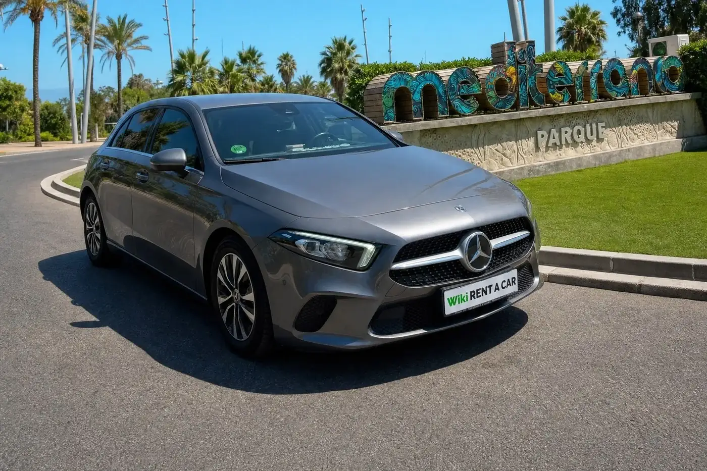 Wiki Rent A Car hire car next to the Parque Mediterráneo in Marbella